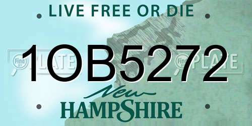 1OB5272 New Hampshire License Plate