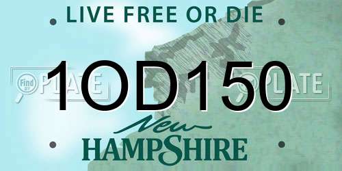 1OD150 New Hampshire License Plate