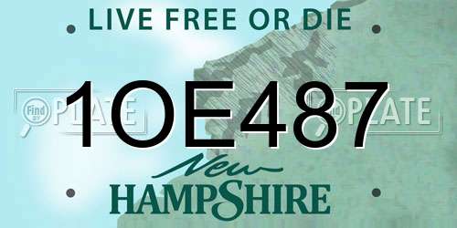 1OE487 New Hampshire License Plate