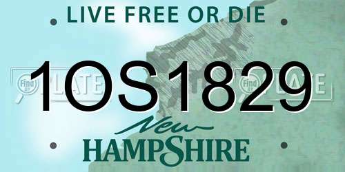 1OS1829 New Hampshire License Plate