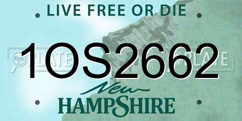 1OS2662 New Hampshire License Plate