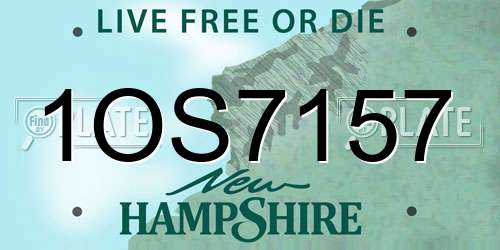 1OS7157 New Hampshire License Plate