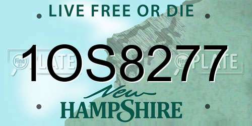 1OS8277 New Hampshire License Plate