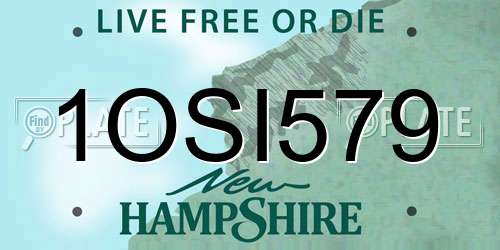 1OSI579 New Hampshire License Plate
