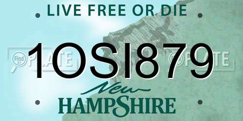 1OSI879 New Hampshire License Plate