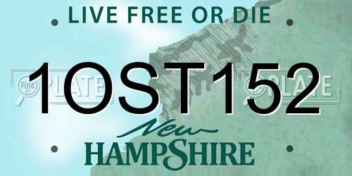 1OST152 New Hampshire License Plate