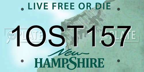 1OST157 New Hampshire License Plate