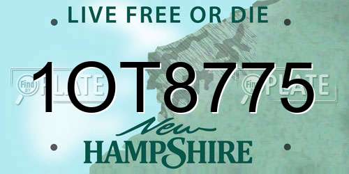 1OT8775 New Hampshire License Plate