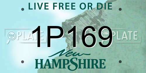 1P169 New Hampshire License Plate