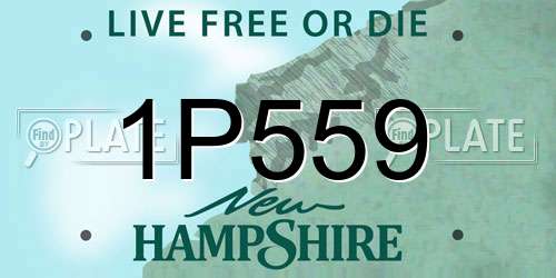 1P559 New Hampshire License Plate