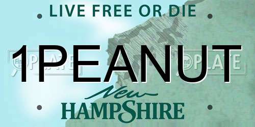 1PEANUT New Hampshire License Plate
