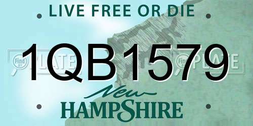 1QB1579 New Hampshire License Plate