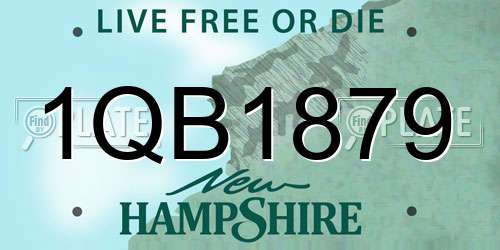 1QB1879 New Hampshire License Plate