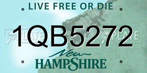 1QB5272 New Hampshire License Plate