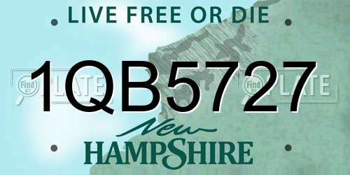 1QB5727 New Hampshire License Plate
