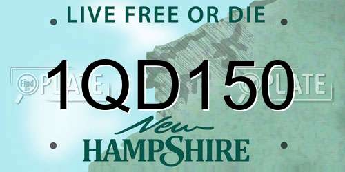 1QD150 New Hampshire License Plate