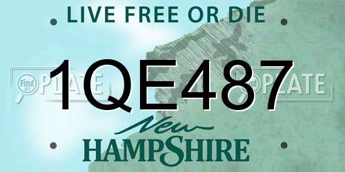 1QE487 New Hampshire License Plate