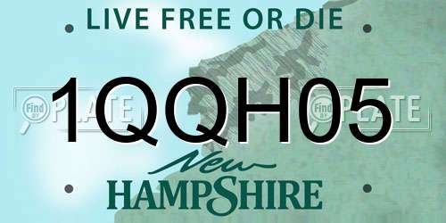 1QQH05 New Hampshire License Plate