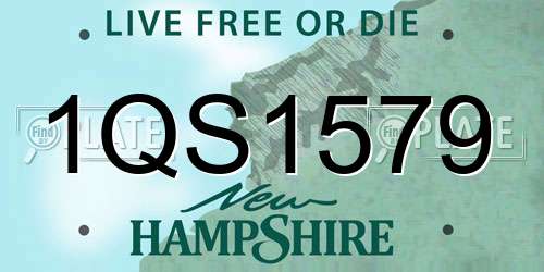 1QS1579 New Hampshire License Plate