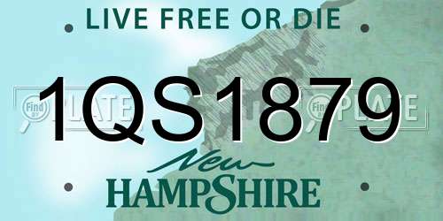 1QS1879 New Hampshire License Plate