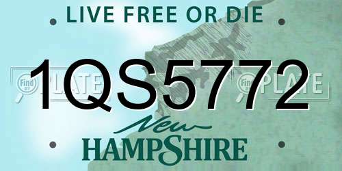 1QS5772 New Hampshire License Plate