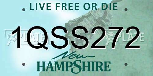 1QSS272 New Hampshire License Plate