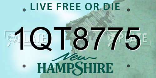 1QT8775 New Hampshire License Plate