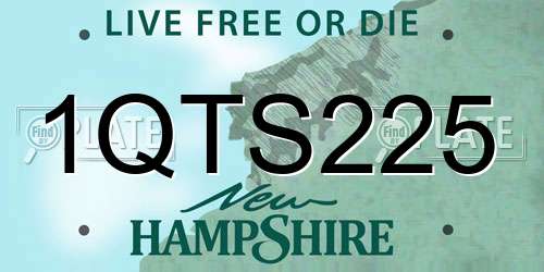1QTS225 New Hampshire License Plate