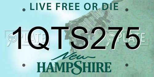 1QTS275 New Hampshire License Plate