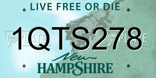 1QTS278 New Hampshire License Plate