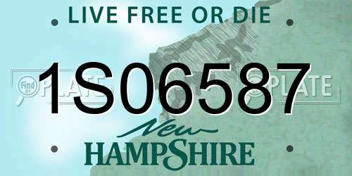1S06587 New Hampshire License Plate