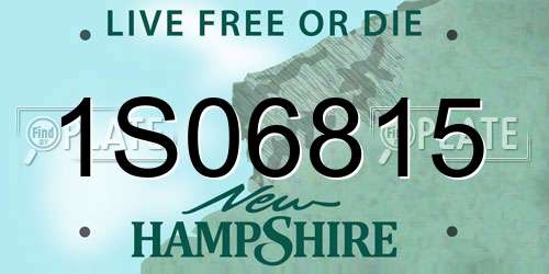 1S06815 New Hampshire License Plate