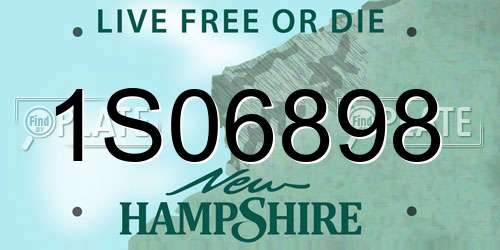 1S06898 New Hampshire License Plate