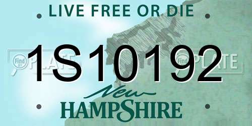1S10192 New Hampshire License Plate