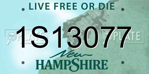 1S13077 New Hampshire License Plate
