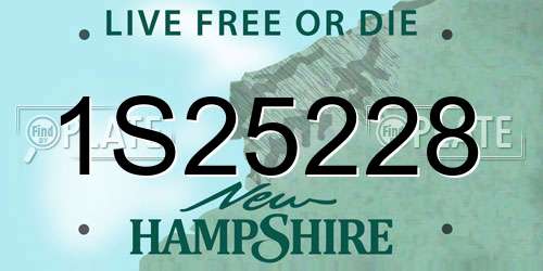 1S25228 New Hampshire License Plate