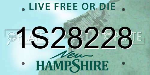 1S28228 New Hampshire License Plate