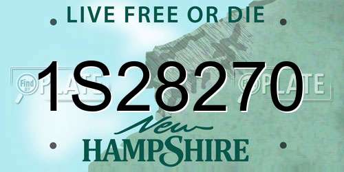 1S28270 New Hampshire License Plate