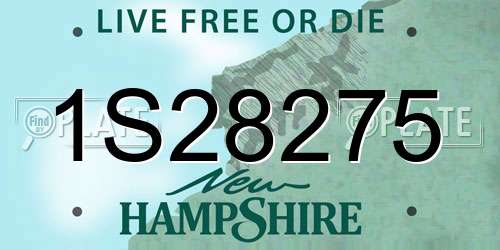 1S28275 New Hampshire License Plate