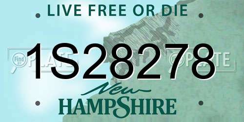 1S28278 New Hampshire License Plate