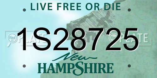 1S28725 New Hampshire License Plate
