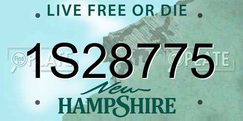 1S28775 New Hampshire License Plate