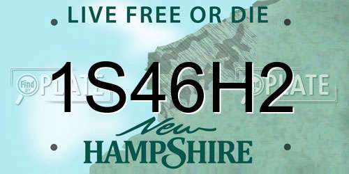 1S46H2 New Hampshire License Plate