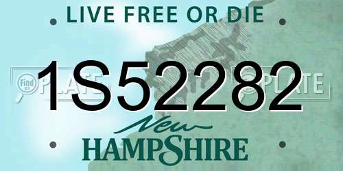 1S52282 New Hampshire License Plate
