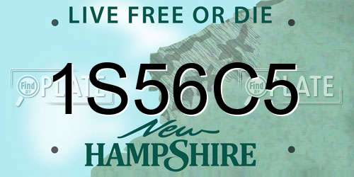 1S56C5 New Hampshire License Plate