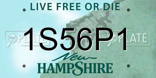 1S56P1 New Hampshire License Plate