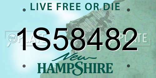 1S58482 New Hampshire License Plate