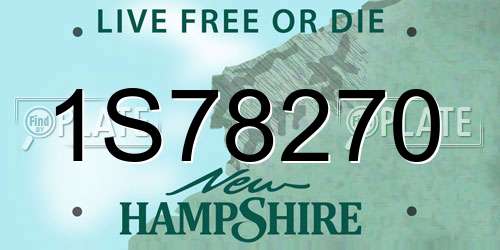 1S78270 New Hampshire License Plate
