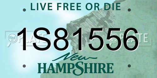1S81556 New Hampshire License Plate