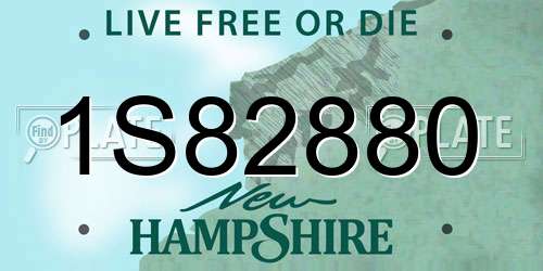 1S82880 New Hampshire License Plate